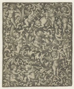 Ornement avec putti - Anonymous