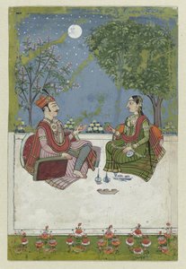 Couple sur une terrasse au clair de lune - Anonymous