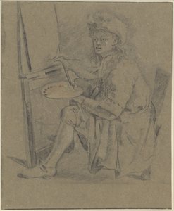 Portrait de Thomas Wijck, devant son chevalet