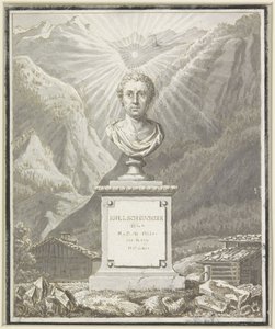 Buste portrait de Johann Jakob Scheuchzer - Anonymous