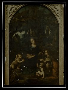 Reproduction de Léonard de Vinci, La Vierge aux rochers, Louvre