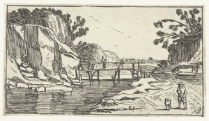 Paysage rocheux avec chemin le long d
