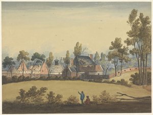 Ruine de Hougoumont (série de sept plaques de Waterloo et ses environs)