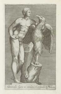 Sculpture de Jupiter en aigle avec Ganymède