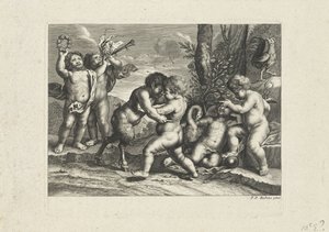 Putti jouant dans un paysage