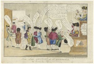 Caricature des Anglais à Saint-Eustache, 1781