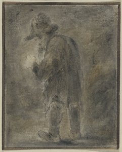 Homme debout avec chapeau - Anonymous