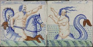 Carreau avec sirène - Anonymous