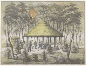Temple et jardin à Boekel, 1831