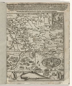 Page de titre du pamphlet : Baleine de Berckhey échouée en 1598