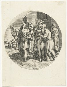 Tobias et Sara prennent congé de Raguel et sa femme - Anonymous