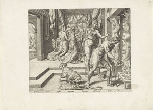 Tobias jette les entrailles du poisson dans le feu