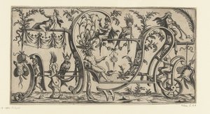 Char de triomphe avec dieu des rivières, tiré par deux satyres - Anonymous
