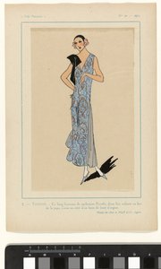 Très Parisien, 1923, No 10: 3.- TIMIDITÉ. - Ce long fourreau... - Anonymous
