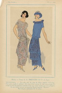 Très Parisien, 1923, No. 3: Rubans et Tissus de A. PRÉVOST...SENTIMENTALES...