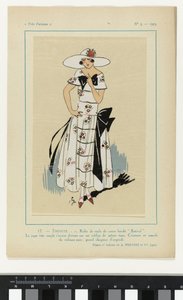 Très Parisien, 1923, No 5: 17.- TIMIDITÉ. - 1. Robe de voile