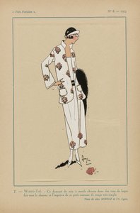 Très Parisien, 1923, No 8: 7.- WANG-TAÏ. - Ce damassé de soie... - Anonymous