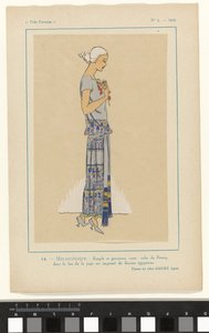 Très Parisien, 1923, No 9 : 14.- MÉLANCOLIQUE. - Simple et gracieuse...