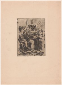 Deux hommes à une table de café
