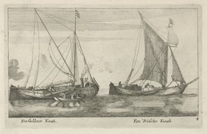 Deux navires : un kaag frison et un kaag gueldrois - Anonymous