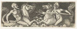 Deux tritons combattants - Anonymous
