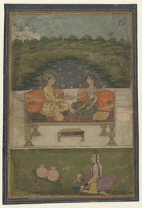 Prince et princesse sur une terrasse