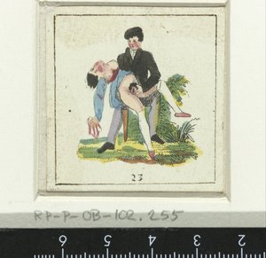 Couple amoureux dans un bosquet - Anonymous