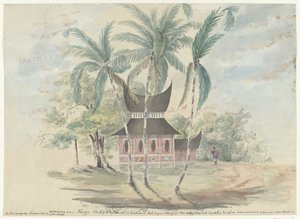 Maison de Radja Batipo, détruite et brûlée en punition pour sa rébellion en 1841