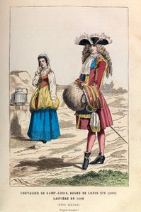 Un chevalier de Saint Louis (1693) et une laitière (1680) sous le règne de Louis XIV au 17ème siècle