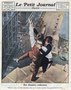 Un couple de danseurs extrêmes, évoluant sur la corniche d