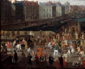 Activités et passage sur le Pont Neuf à Paris