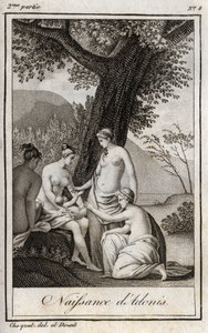 Adonis est né. Gravure de 1819 dans « Lettres à Émilie sur la mythologie » de Charles Albert Demoustier (1760-1801). Collection privée. - Anonymous Anonymous