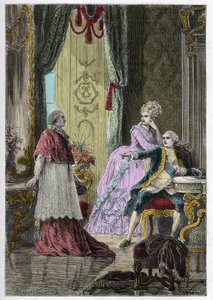 Affaire du collier de la reine (1785-1786) : Cardinal Louis René Édouard de Rohan devant le roi Louis XVI et la reine Marie-Antoinette - Anonymous Anonymous