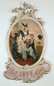 Alexander Girardi et Marie Geistinger dans le rôle du docteur Falke et de Rosalinde dans l