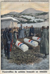 Première Guerre mondiale 1914-1918. Funérailles de soldats français en Albanie. Dans « Le Petit Journal » - Anonymous Anonymous