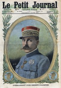 Première Guerre mondiale 1914-1918. Portrait du général Auguste Dubail (1851-1934). Dans « Le Petit Journal », le 5/03/1916. Collection privée
