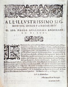 Première page de Primo libro di sinfonie e gagliarde, par Salomone Rossi