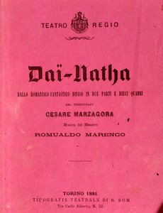 Première page de la partition Dai-Natha, ballet de Romualdo Marenco