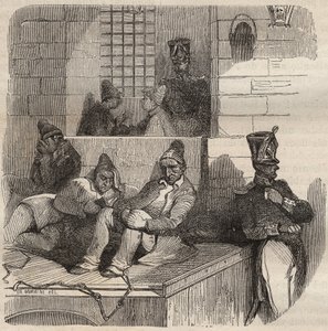 Forçat au repos au bagne de Rochefort au XIXe siècle. Gravure dans « Histoire des bagnes depuis leur création à nos jours » (1877) par Pierre Zaccone (1817-1895) - Anonymous Anonymous