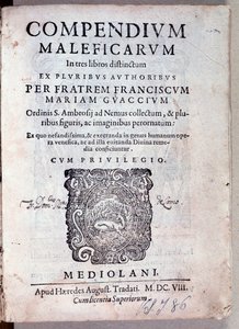 Frontispice du Compendium maleficarum par Guazzo sur la démonologie et la sorcellerie (Gravure) - Anonymous Anonymous