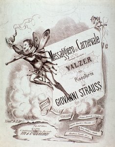Frontispice de la partition musicale de Carnevals-Botschafter (op 270) par Johann Strauss - Anonymous Anonymous