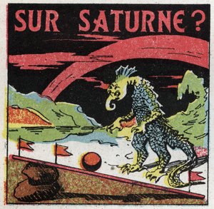 Grâce : mesure de la masse sur Saturne. Illustration anonyme de 1925. Collection privée.