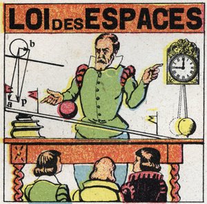Granularité : loi des espaces. Galilée (ou Galileo Galilei (1564-1642)) observe le mouvement d