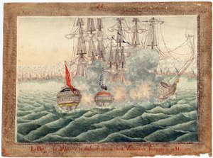 Guerre russo-turque de 1828-1829 - Brig Mercury combattant deux navires turcs le 14 mai