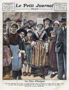 Fêtes à Huelgoat en costume traditionnel breton à l