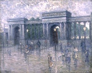 Porte de Hyde Park par un jour de pluie - Anonymous Anonymous