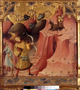Légende de Saint Michel : Sur le mont Gargan en Pouilles, un taureau égaré est retrouvé par un habitant de Siponte - Anonymous Anonymous