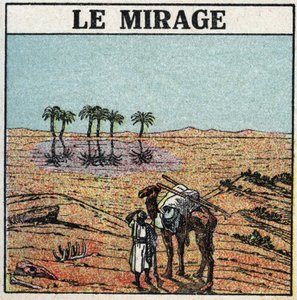 Réfraction de la lumière : mirage. La réfraction atmosphérique donne l