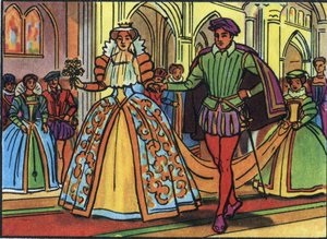 Mariage de Marie Ire Stuart (1542-1587) et François II (1544-1560) en 1558. Illustration anonyme dans "Collection des souverains et chefs d