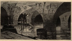 Réservoir de Ménilmontant - Paris - 1890 - gravure 1890